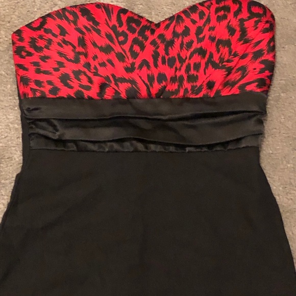 Matching Strapless Mini Dress Sz S & Heels 10 - Picture 3 of 16
